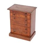 A Victorian pine six drawer specimen chest, 38cm wide x 47cm high