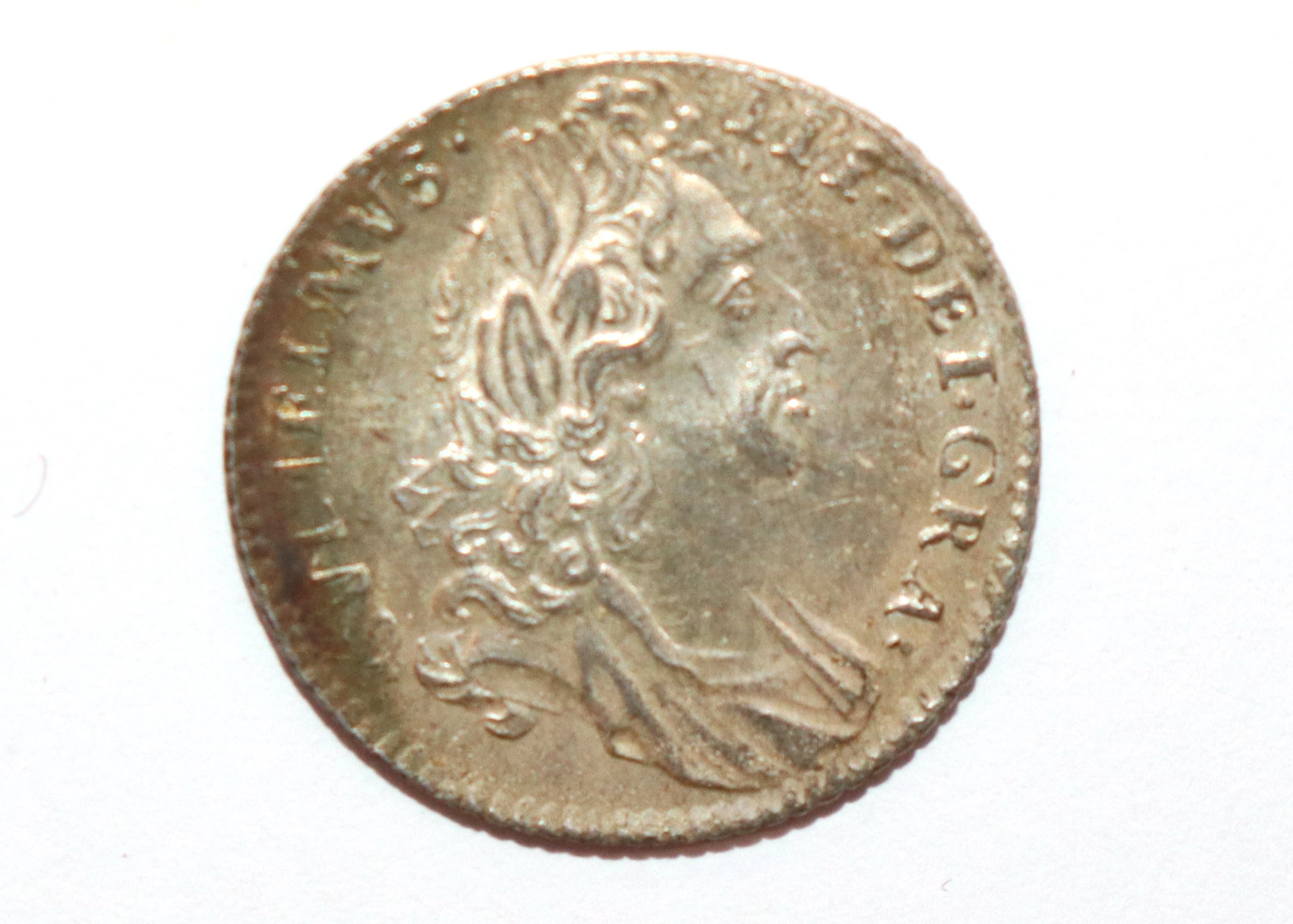 A William III sixpence (date worn) - Image 2 of 4