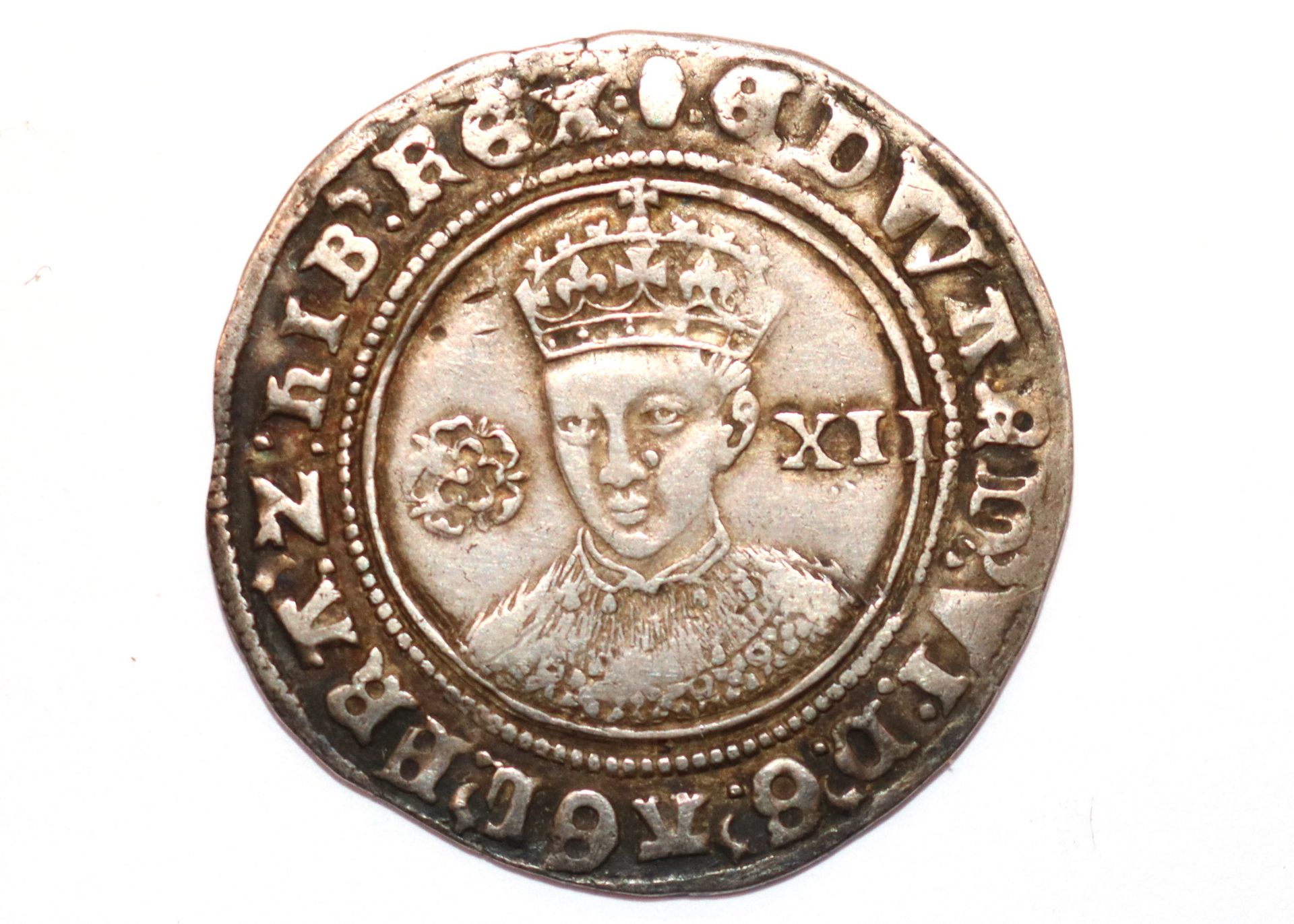 An Edward VI shilling, MM tun facing crowned bust - Image 2 of 4