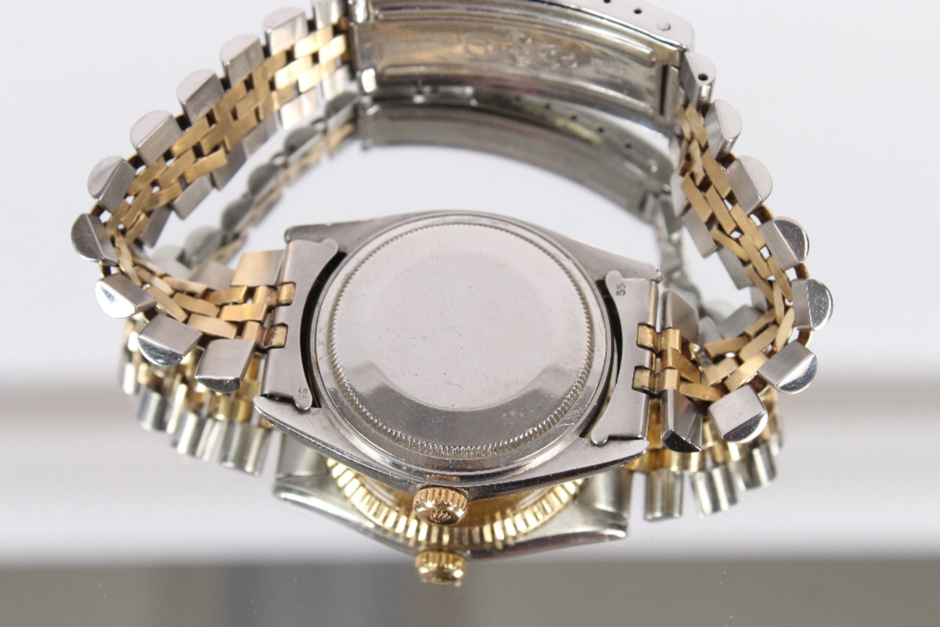 A Rolex Bi-Metallic date adjust Oyster Perpetual wrist watch - Image 9 of 9