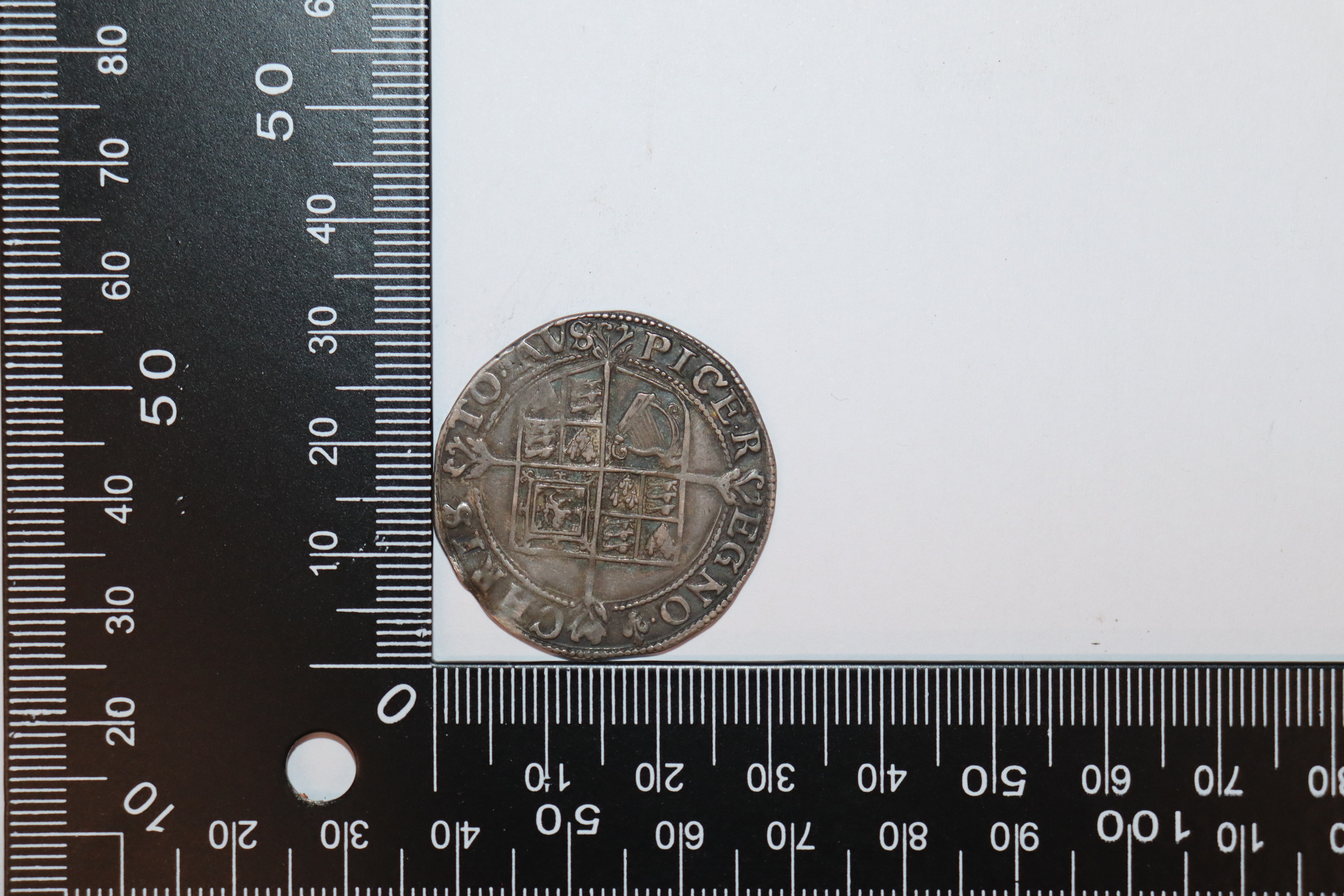 A Charles I shilling 1625, MM lis - Image 3 of 4