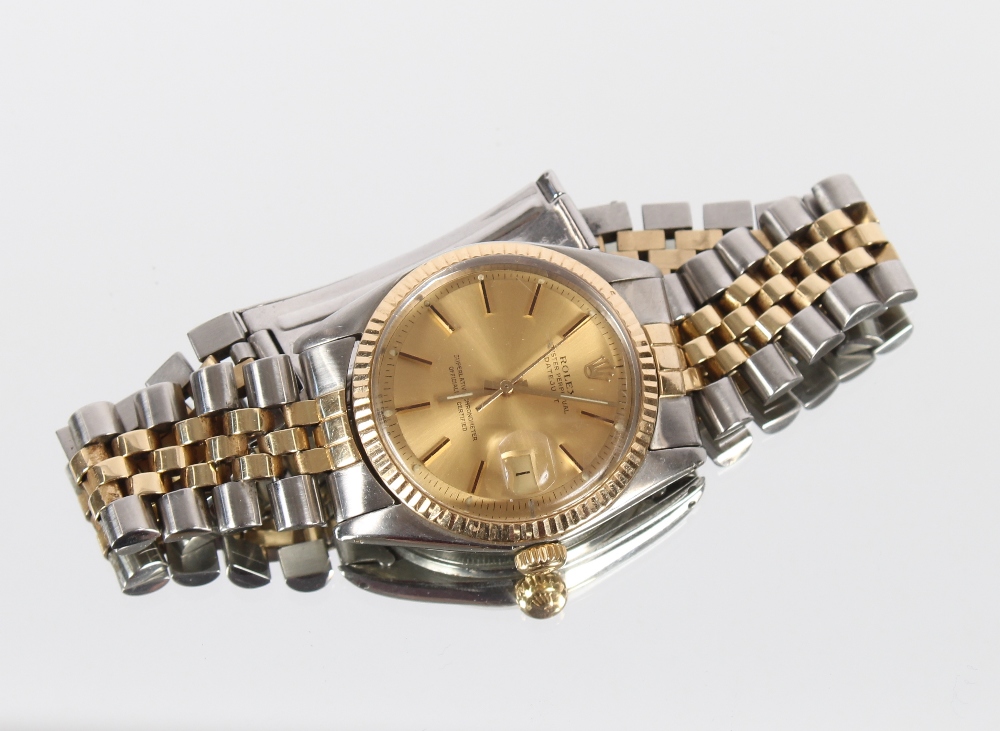 A Rolex Bi-Metallic date adjust Oyster Perpetual wrist watch - Image 5 of 9