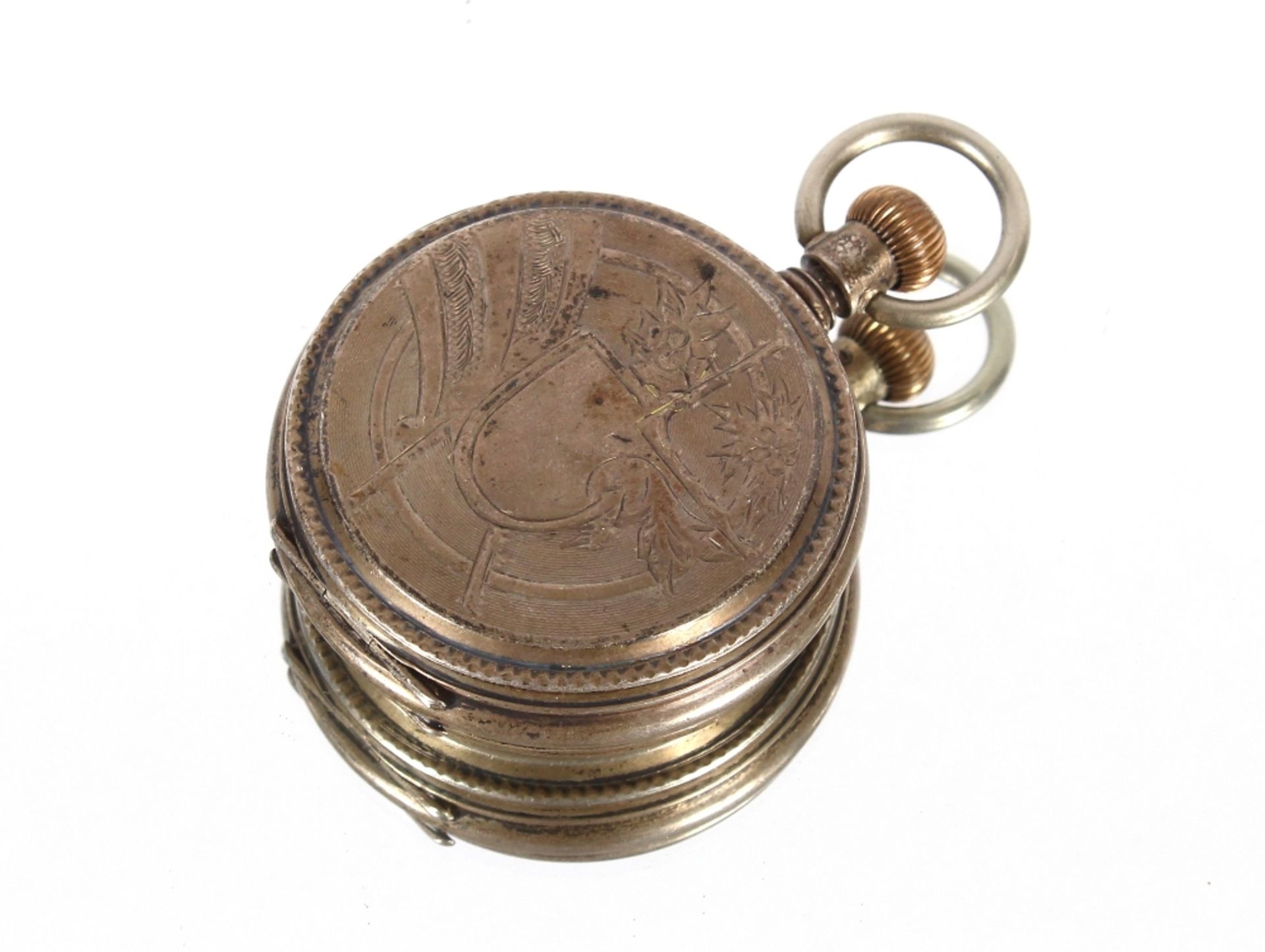 An American Standard Watch Co. of New York silver top wound pocket watch - Image 2 of 5