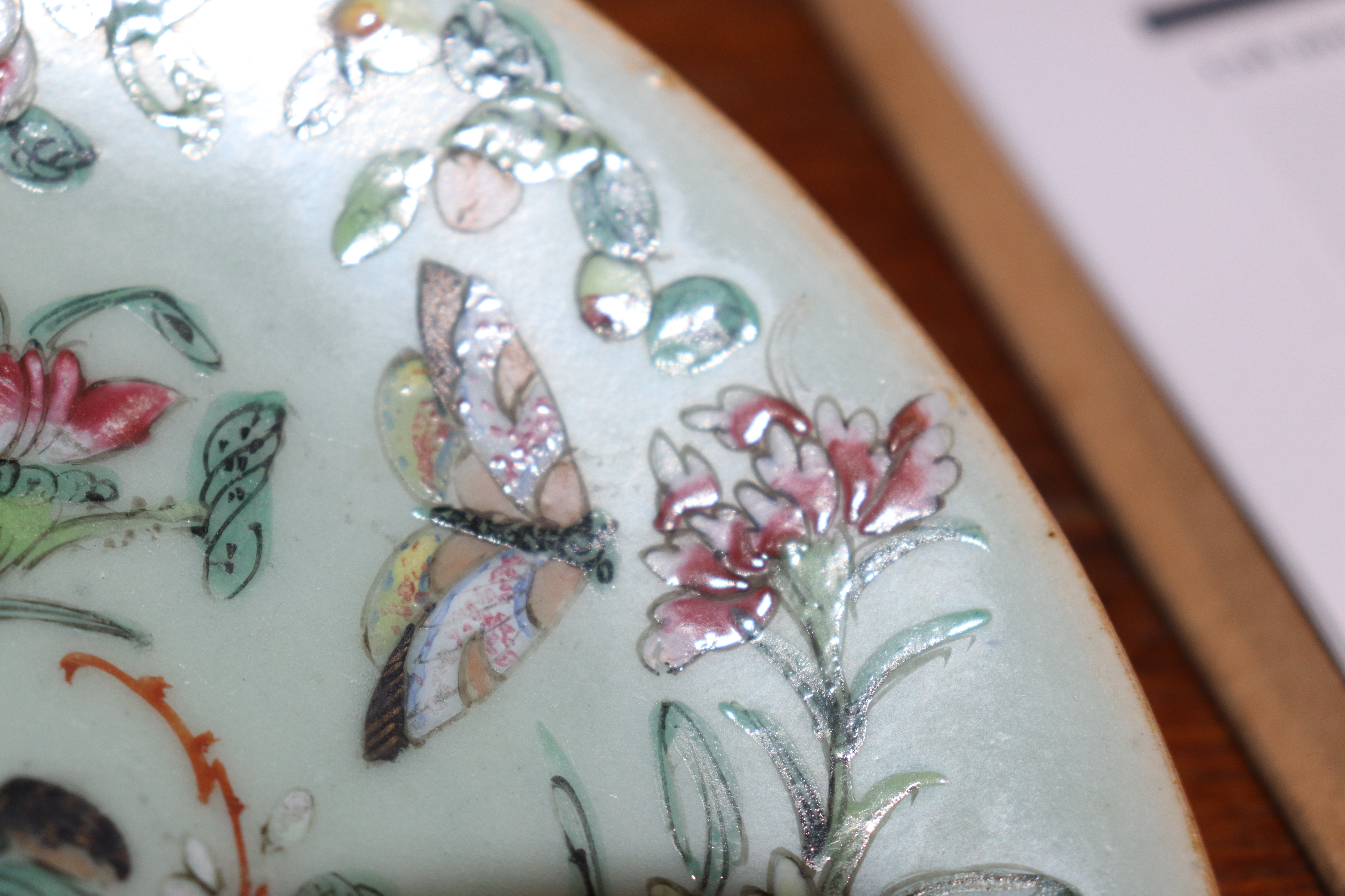 A 19th Century Chinese Canton plate, decorated in traditional palette with famille rose birds and - Image 16 of 18