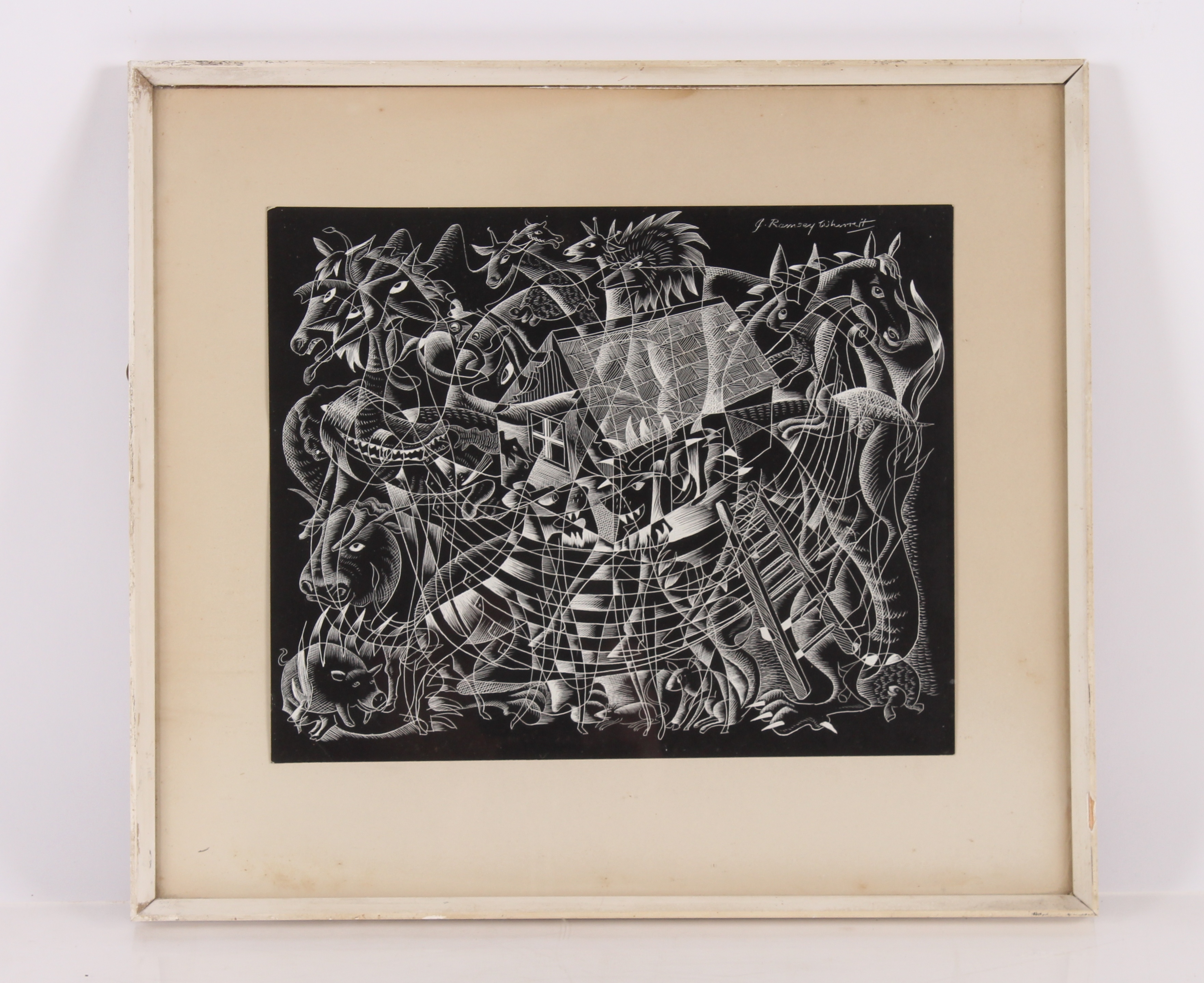 Joseph Wherrett, geometric abstract print, untitled, 24cm x 30cm - Bild 2 aus 2