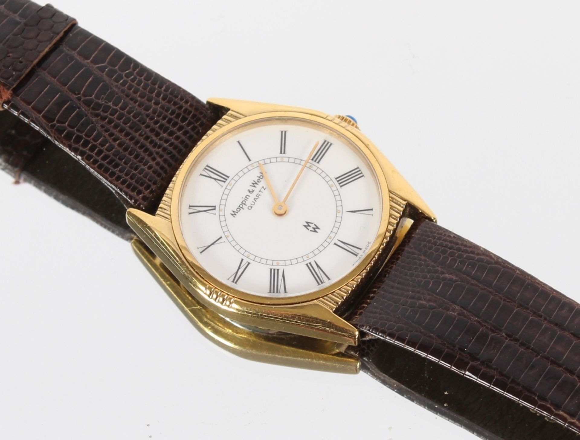 A Mappin & Webb quartz watch on original strap