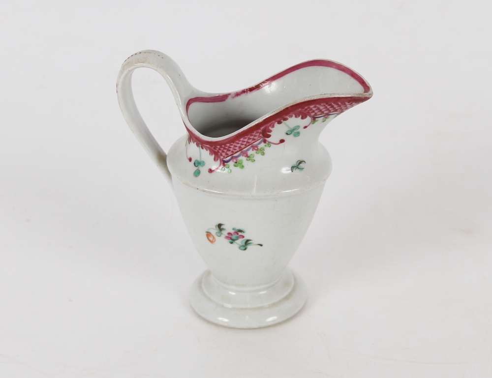 A Newhall porcelain cream jug, decorated in the traditional manner, mark to base No.273, 11cm high - Image 2 of 3