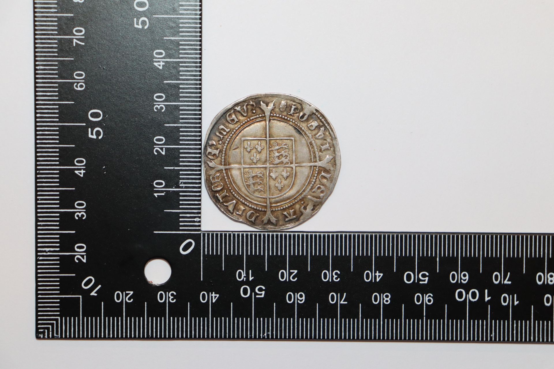 An Edward VI shilling, MM tun facing crowned bust - Image 3 of 4