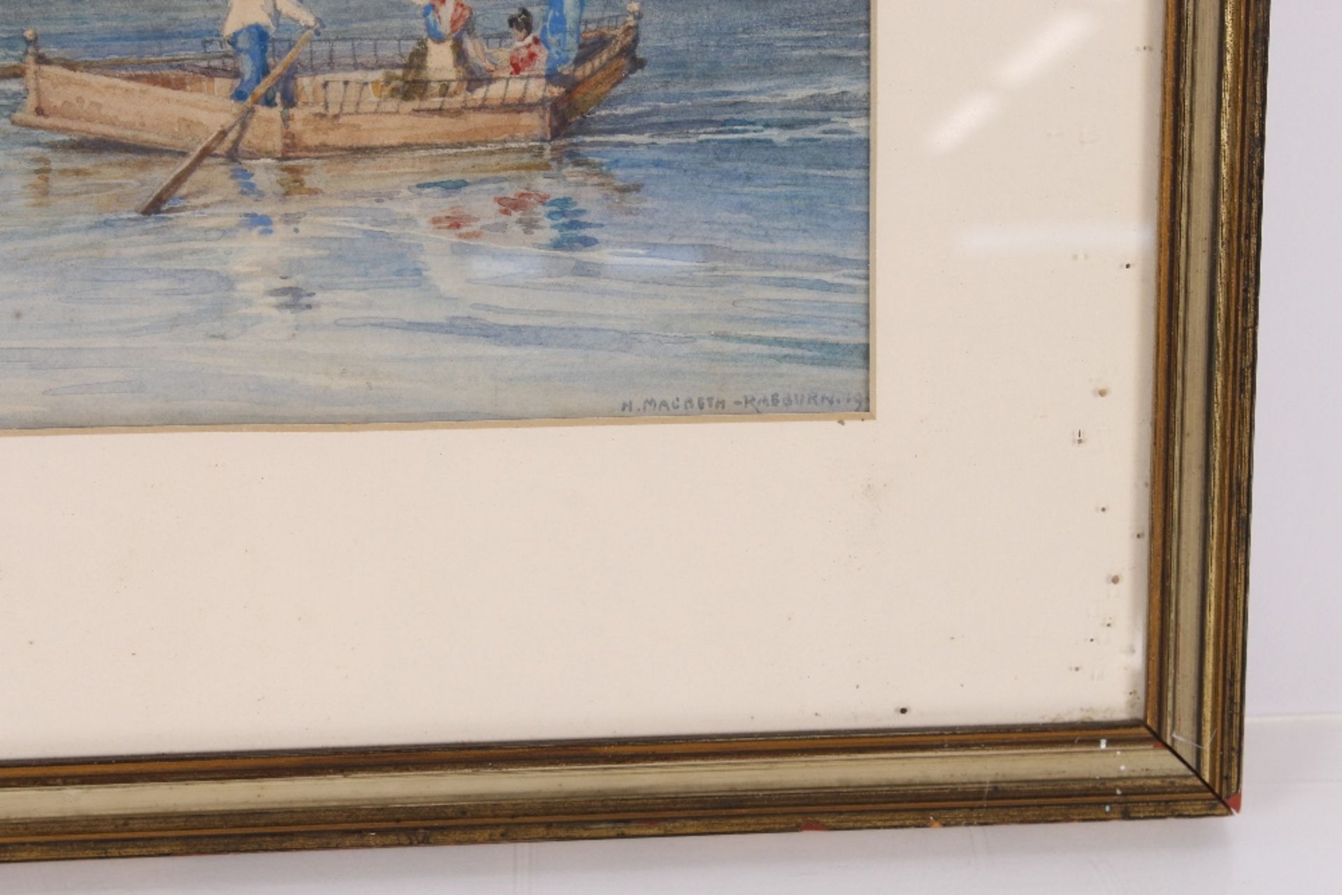 Henry MacBeth Raeburn 1860-1947, study of Toledo Ferry, signed watercolour, 36cm x 48cm - Image 3 of 4