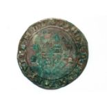 An Edward VI shilling, MM swan