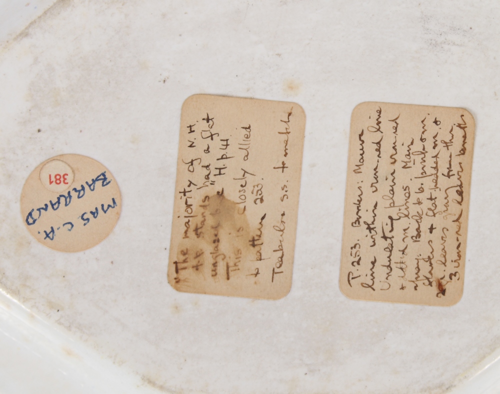 Three Newhall porcelain spoon trays of traditional form and pattern, one inscribed to base N173, a - Image 7 of 14