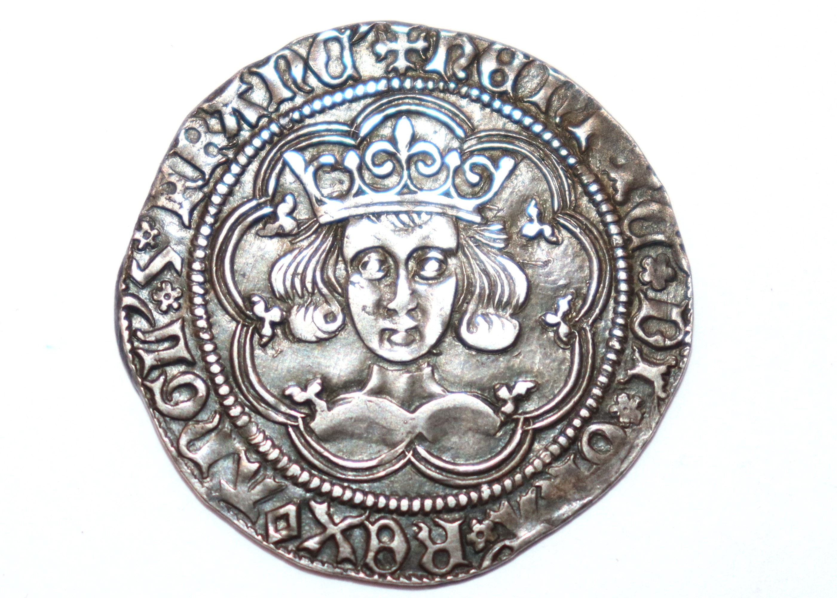 A Henry VI groat Villa Calisie, rosette and mascle - Image 2 of 4