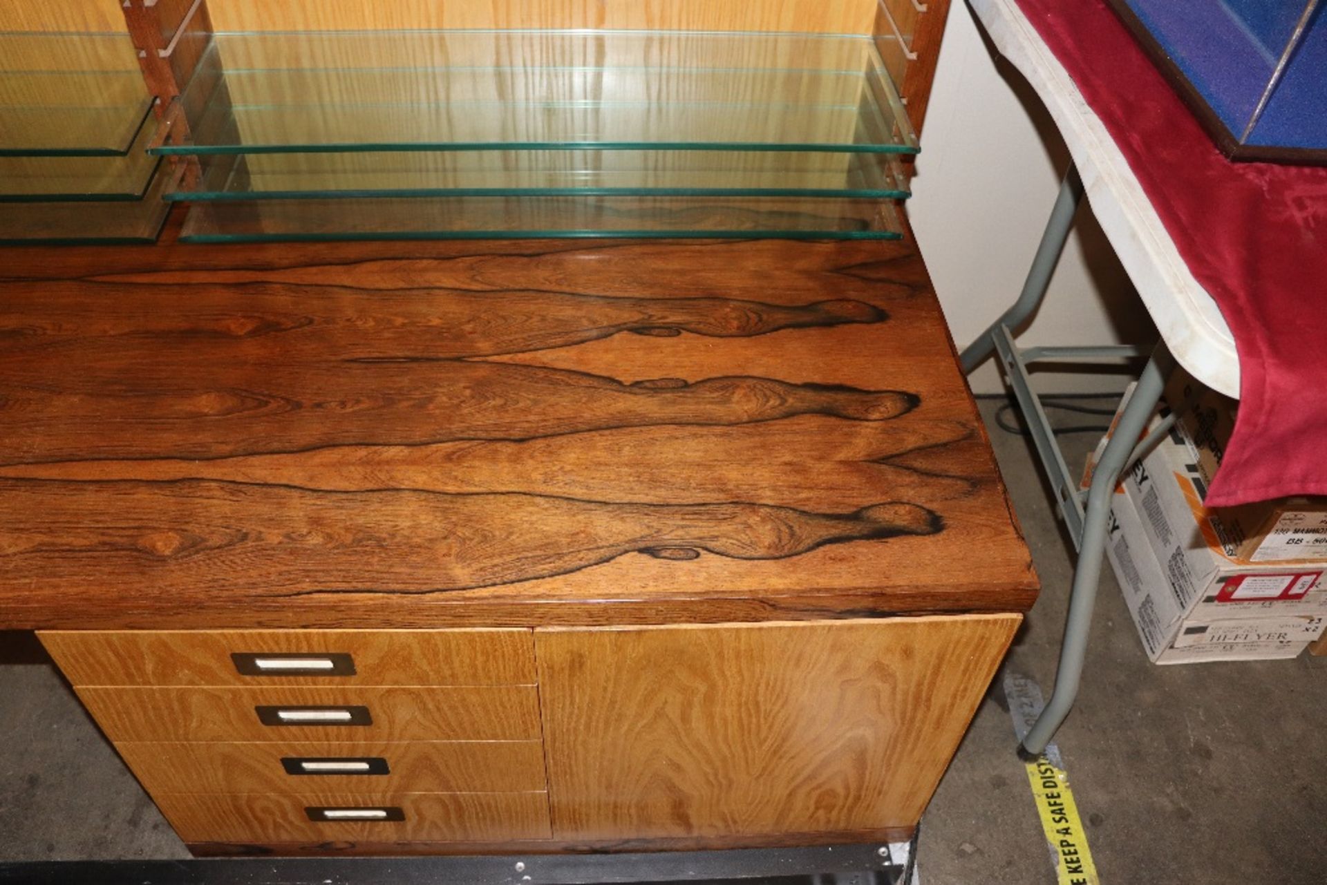 Desmond Ryan, a 1970's rosewood side cabinet fitted adjustable glass shelves and cupboards below, - Image 17 of 26