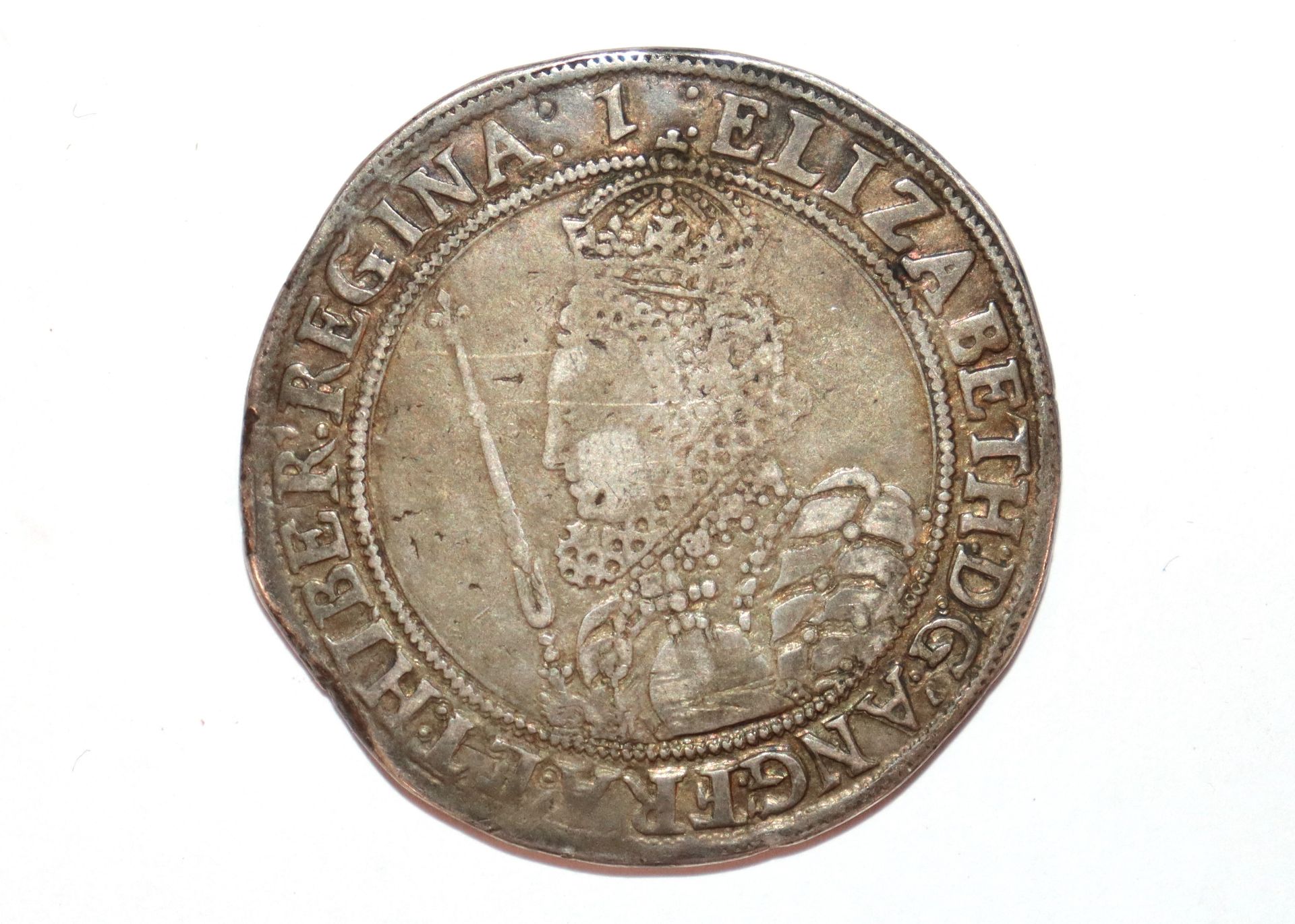 An Elizabeth I half crown, MM 1 - Image 2 of 4