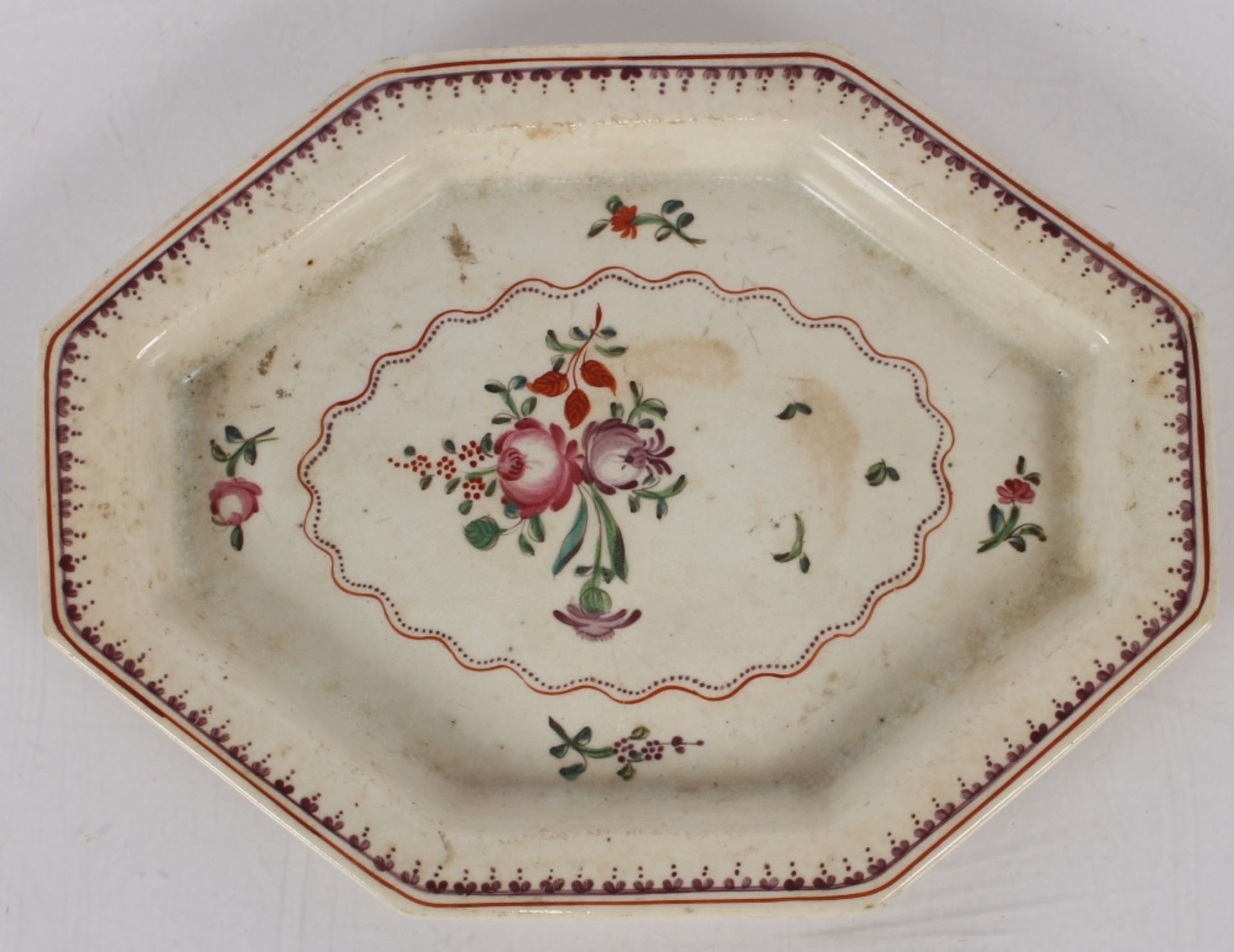 Three Newhall porcelain spoon trays of traditional form and pattern, one inscribed to base N173, a - Image 5 of 14