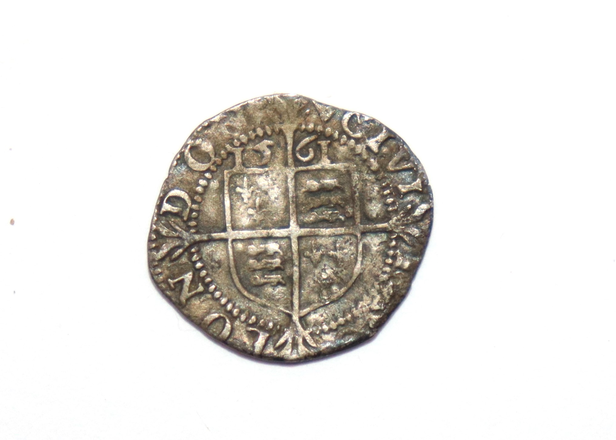 An Elizabeth I three farthings 1561