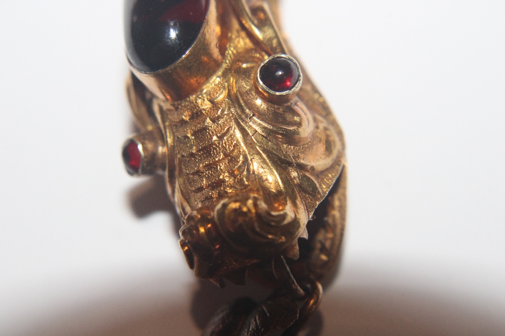 A Victorian yellow metal and garnet set serpent necklace, 18gms total weight, (tests as gold) in - Image 24 of 34