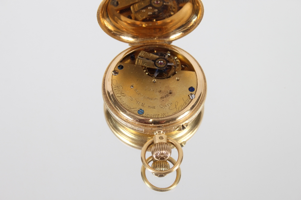 An 18ct gold cased pocket watch by J.W. Benson, Lu - Image 5 of 6