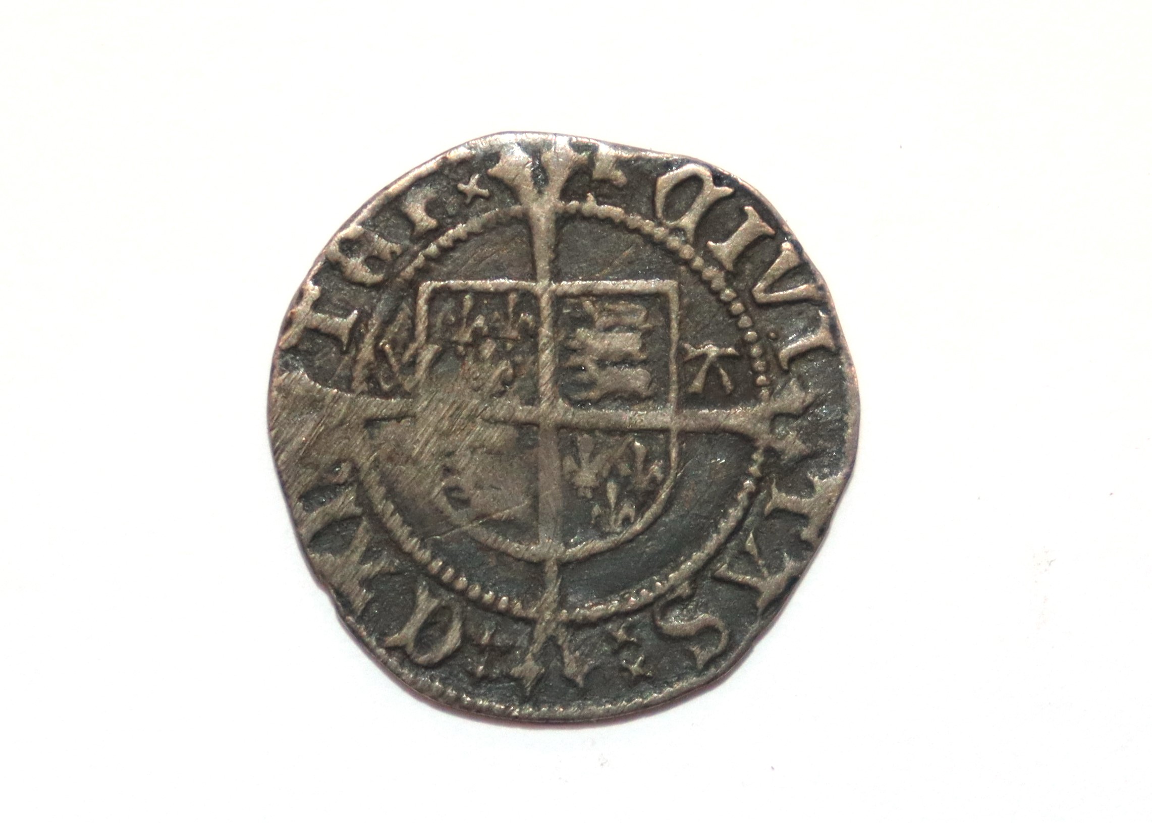 A Henry VIII half groat, second coinage