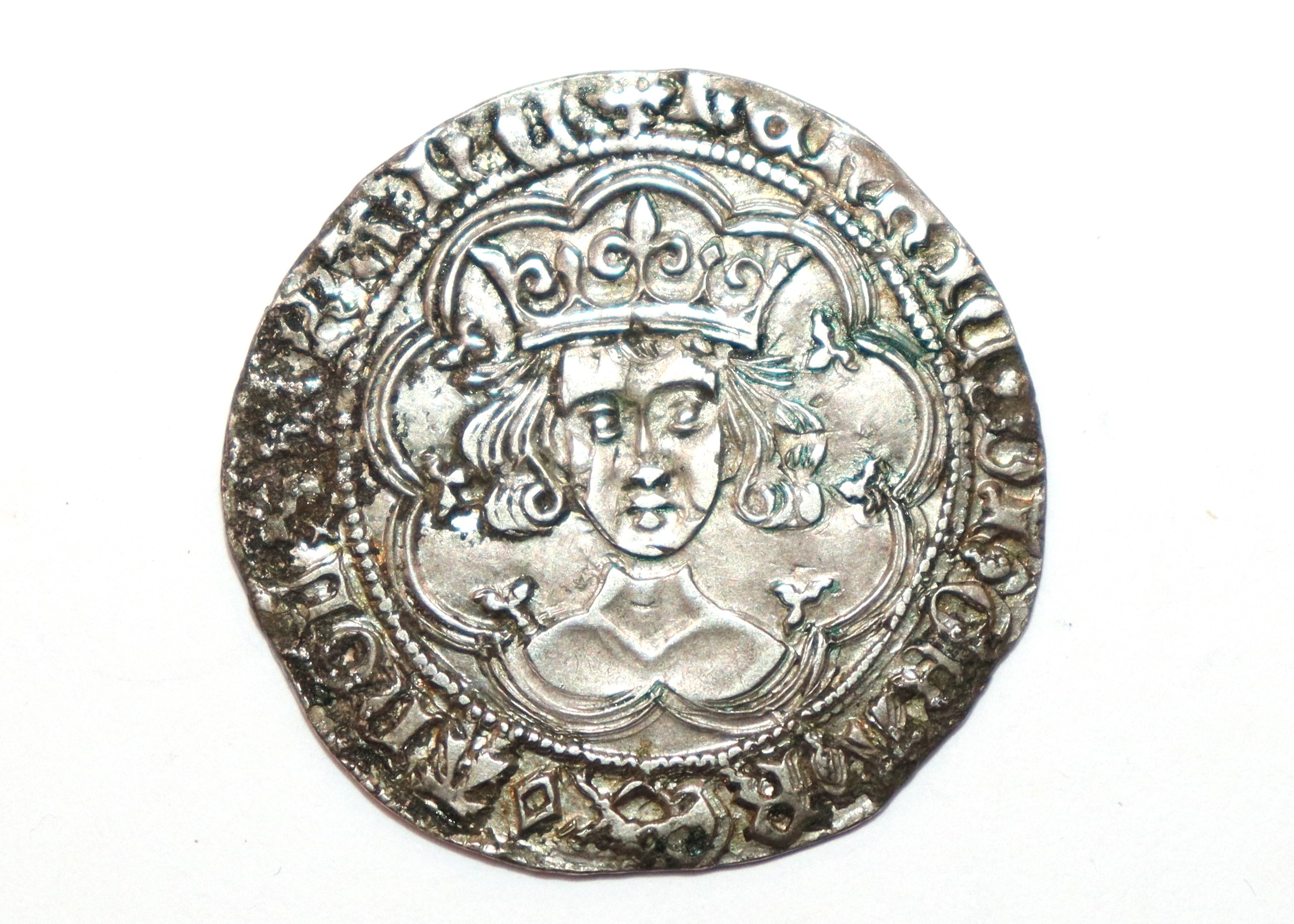 A Henry VI groat London, pine cone and mascle - Image 2 of 4