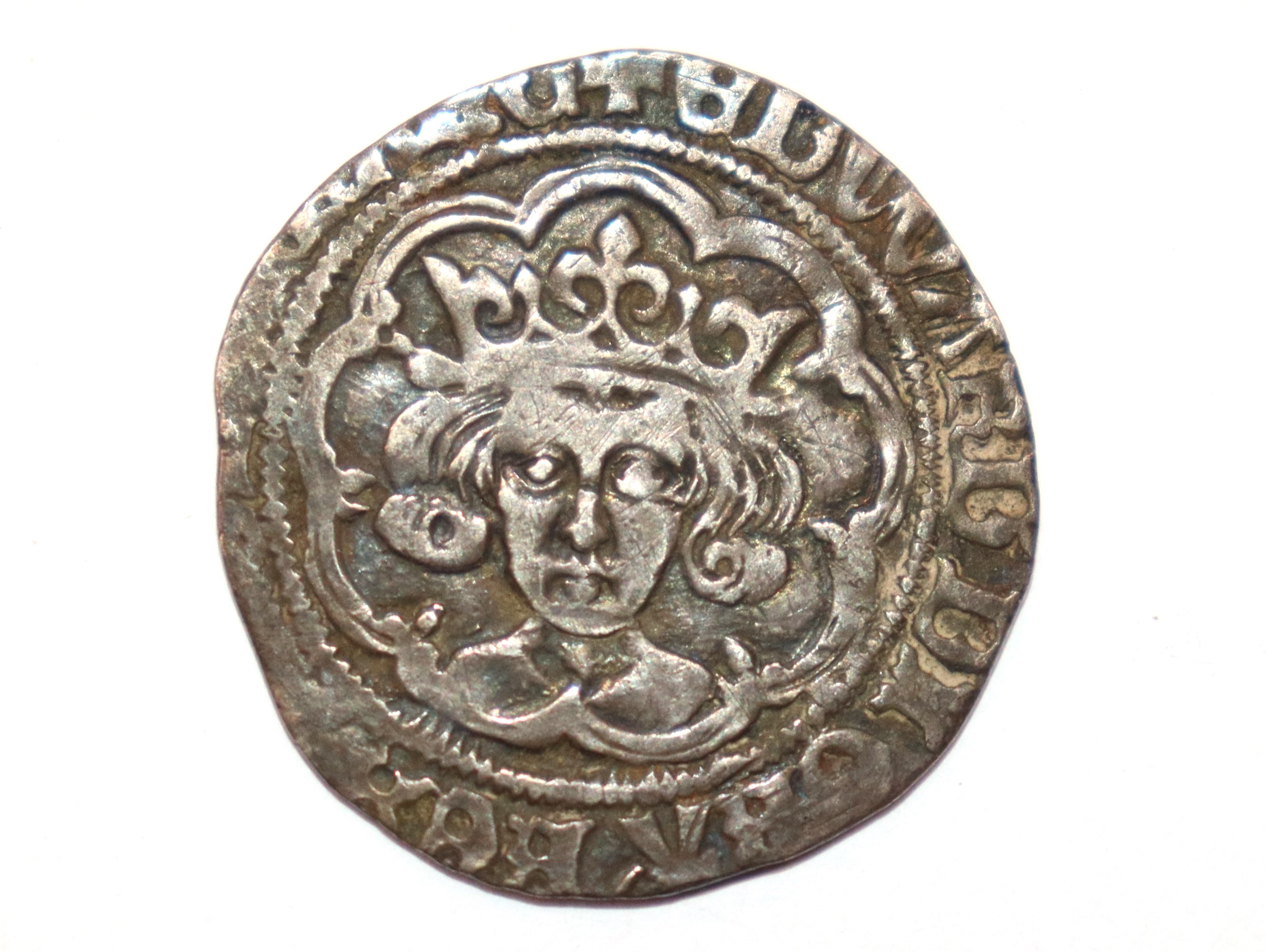 An Edward IV groat London, MM plain cross - Bild 2 aus 4
