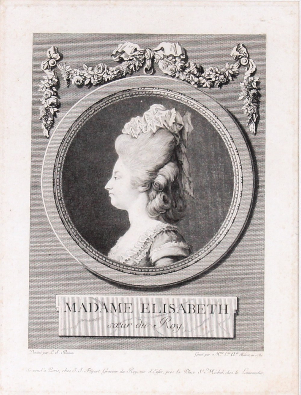 H. Singleton, print "Summer"; another print "Madame Elizabeth Soeur Duroy"; and a small study on - Image 6 of 6