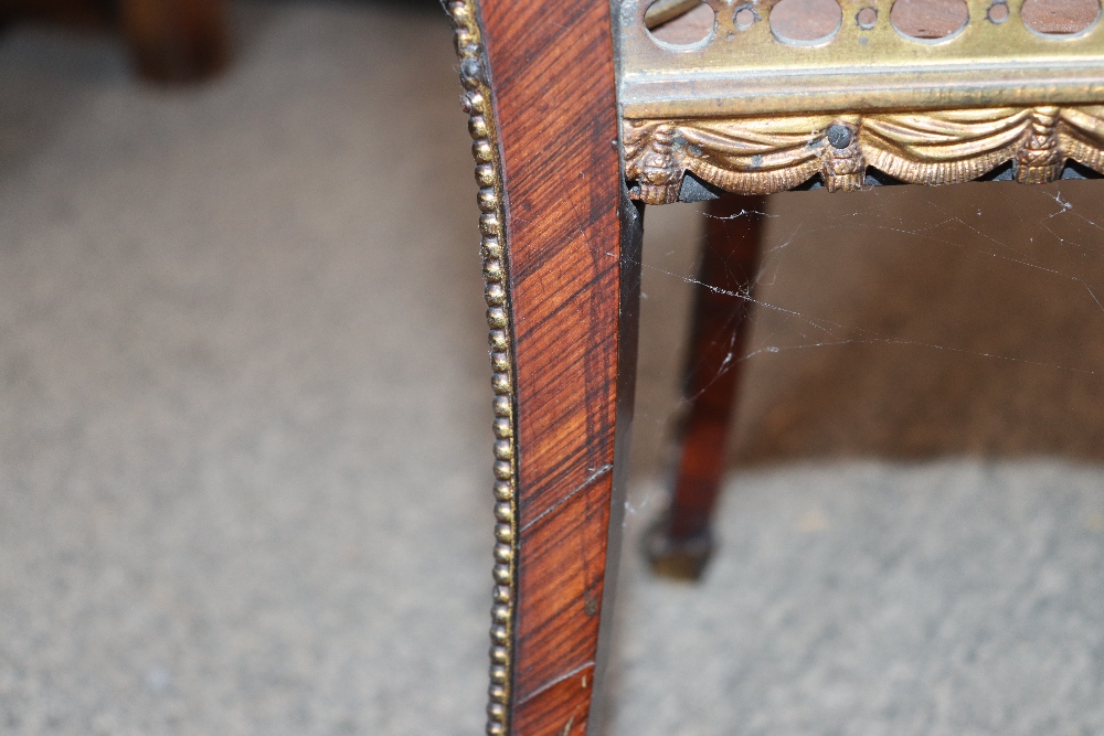 A pair of 19th Century French walnut and cross banded two tier side tables surmounted by pierced - Image 36 of 110