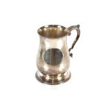 A modern silver baluster tankard, with presentation inscription, Birmingham Hallmark, 13cm high,