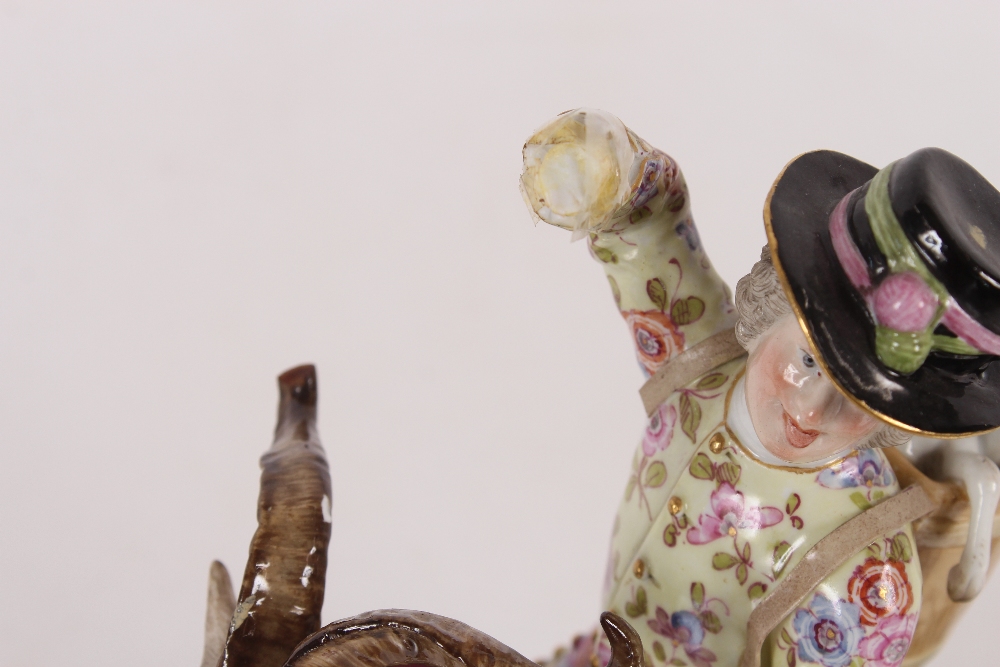 A Meissen figure group  "The Tailor of Bruhl" AF, 21cm high - Image 3 of 23