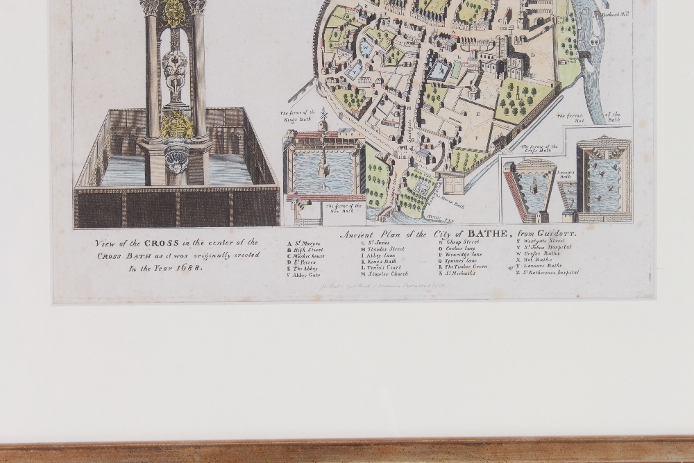 A coloured map of the City of Bath - Image 3 of 3