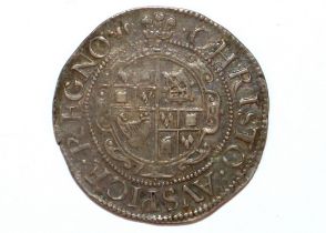 A Charles I groat, large bust MM open book