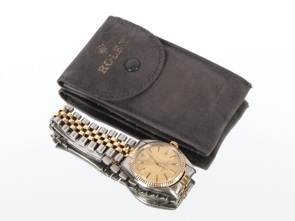 A Rolex Bi-Metallic date adjust Oyster Perpetual wrist watch - Image 2 of 9