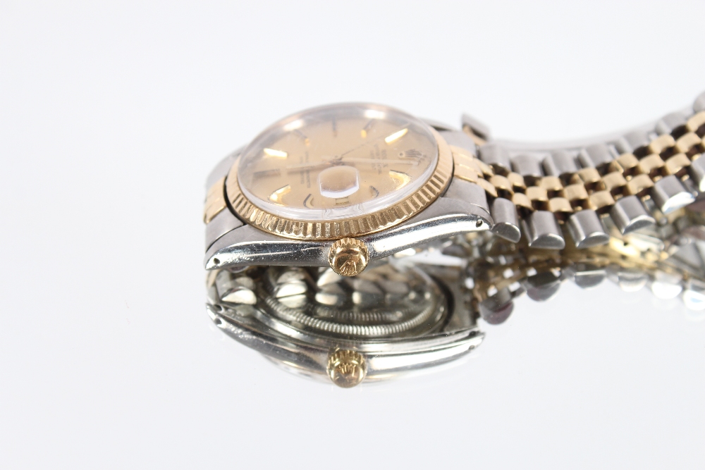 A Rolex Bi-Metallic date adjust Oyster Perpetual wrist watch - Image 4 of 9