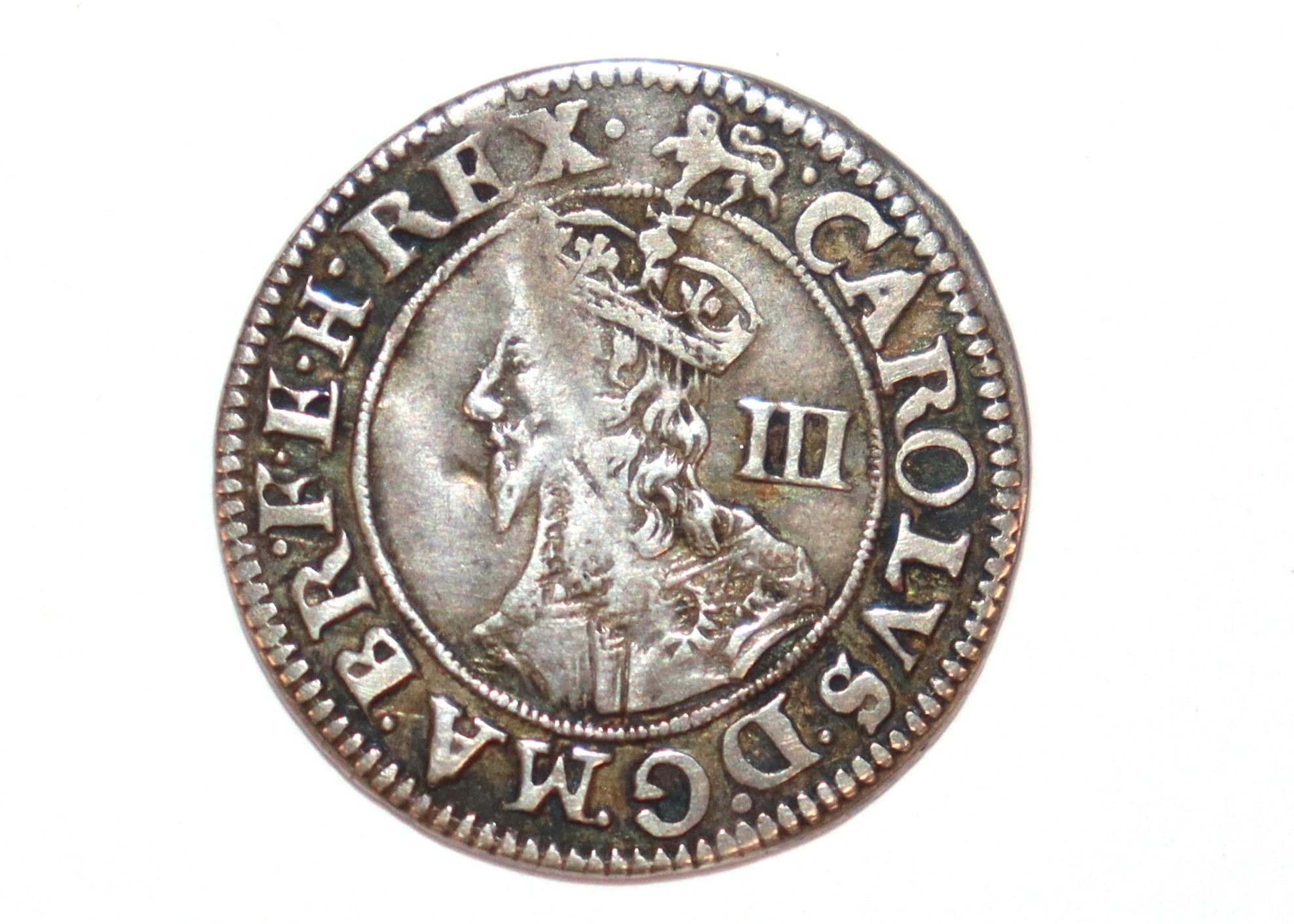 A Charles I half groat, MM lion - Image 2 of 4