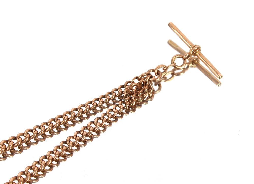 A 9ct gold watch chain, 17" (43cm long), 35gms - Image 2 of 3