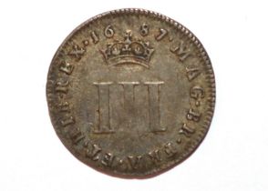 A James II 1687 Maundy threepence