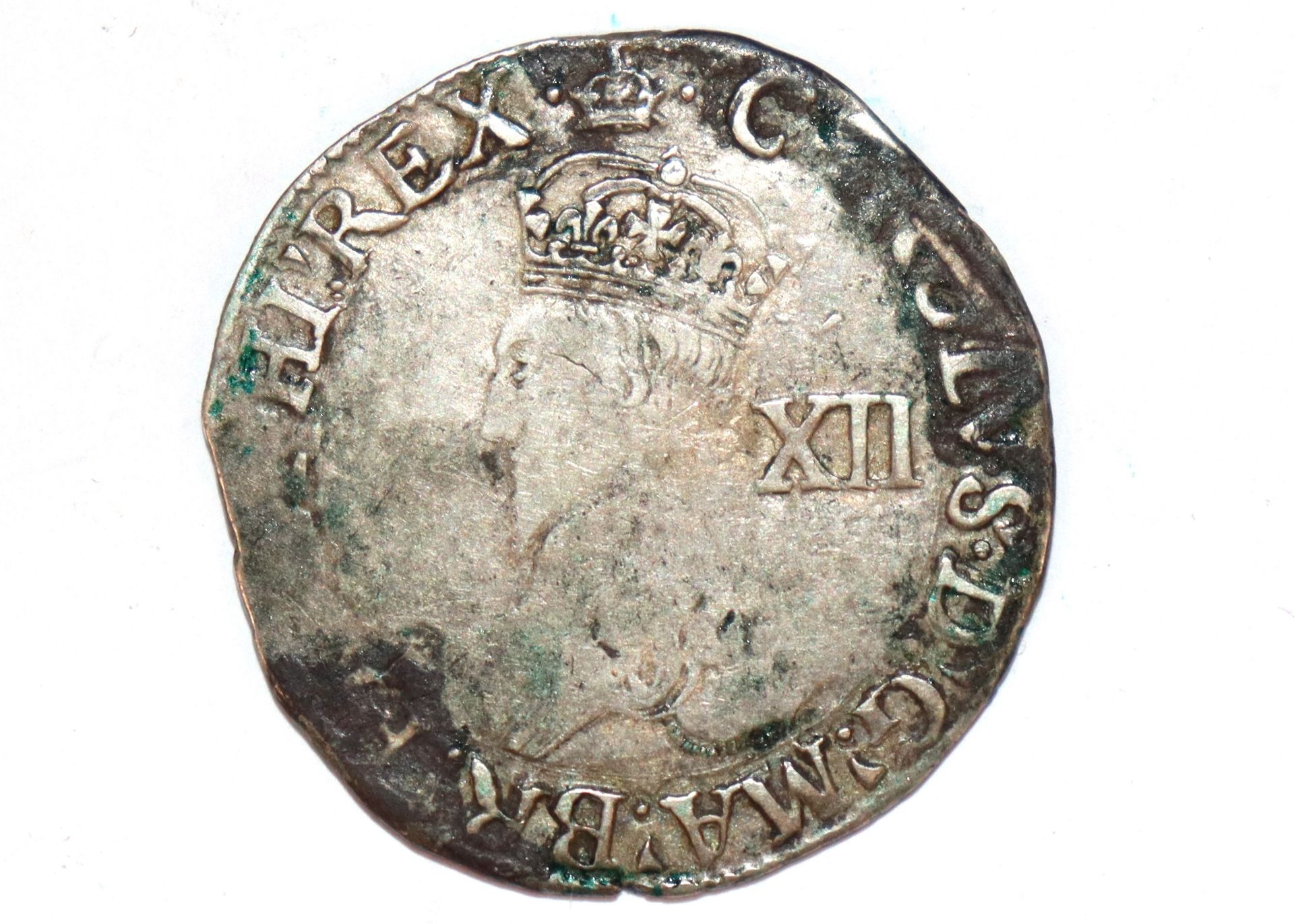 A Charles I shilling, MM crown - Image 2 of 4