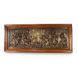 A 19th Century Repousse work gilded copper panel d