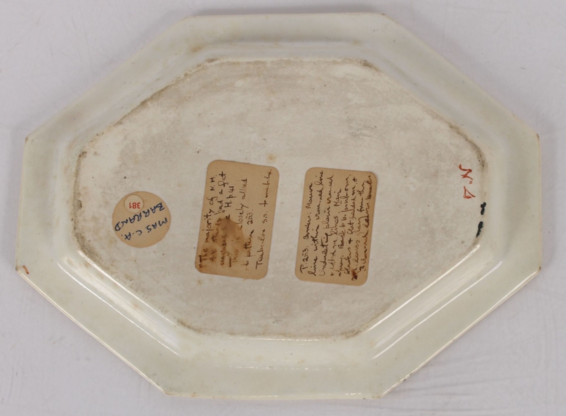 Three Newhall porcelain spoon trays of traditional form and pattern, one inscribed to base N173, a - Image 6 of 14