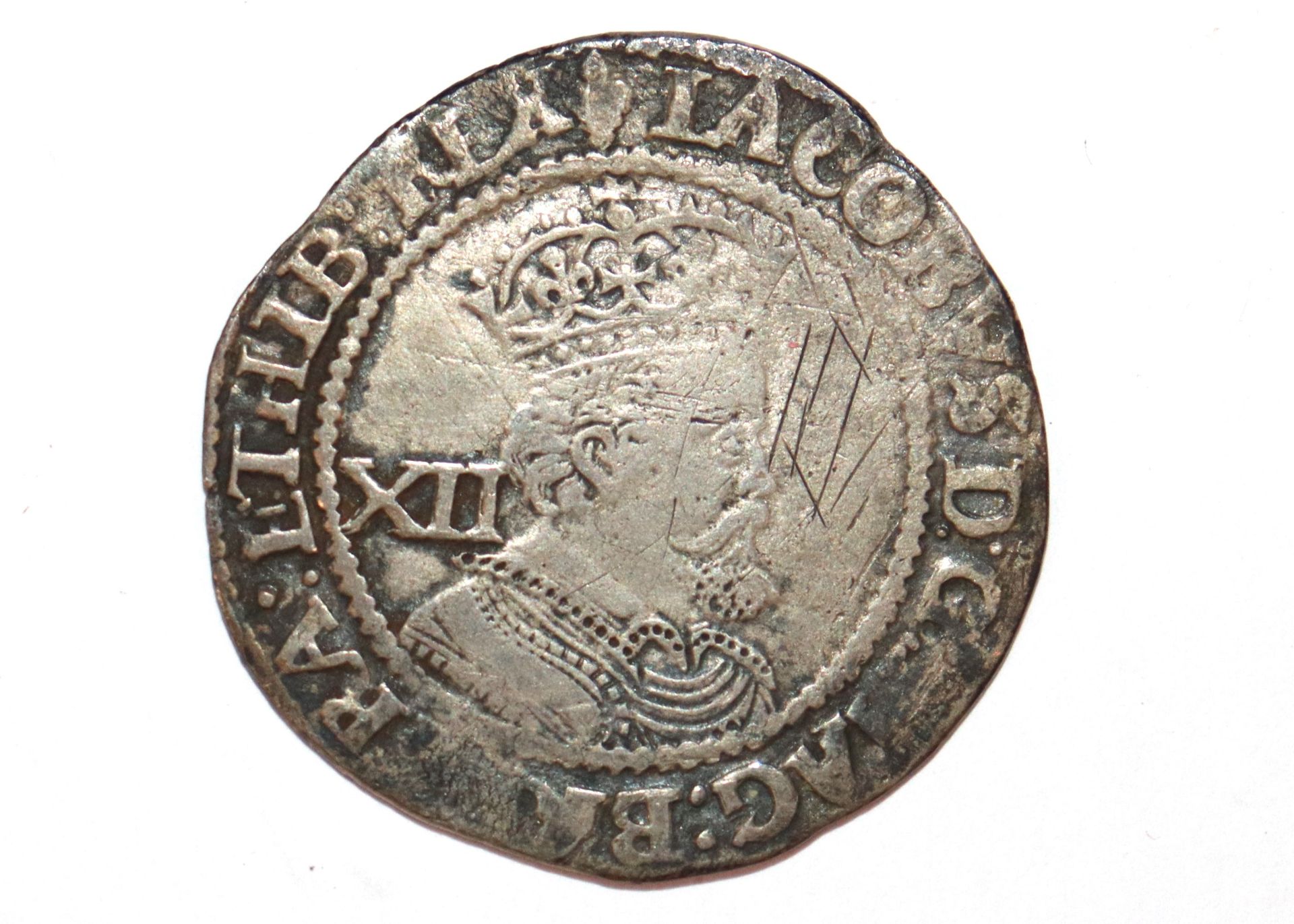 A James I shilling, MM lis - Image 2 of 4