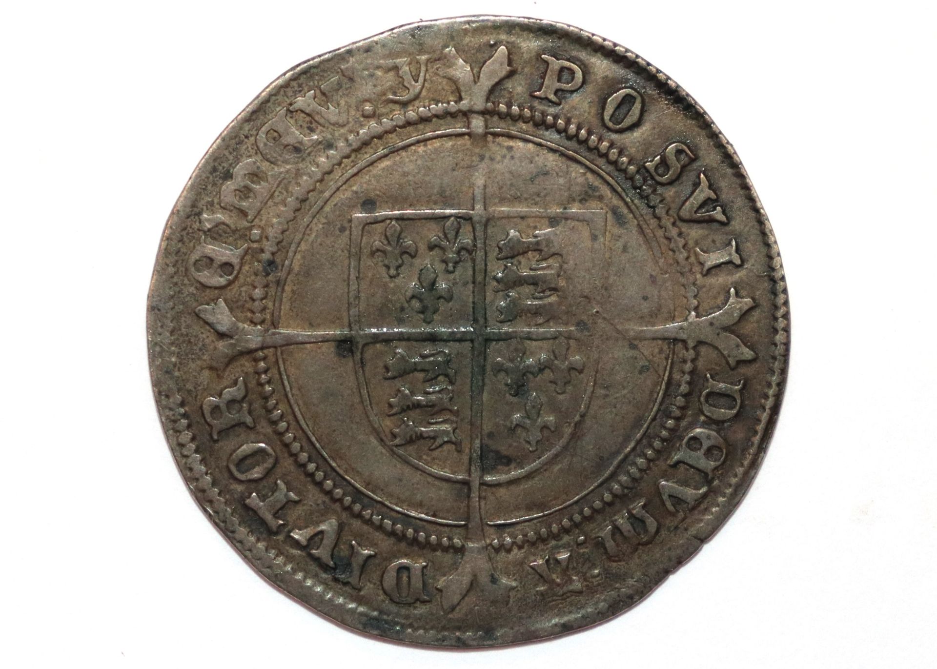 An Edward VI shilling, MM y facing bust