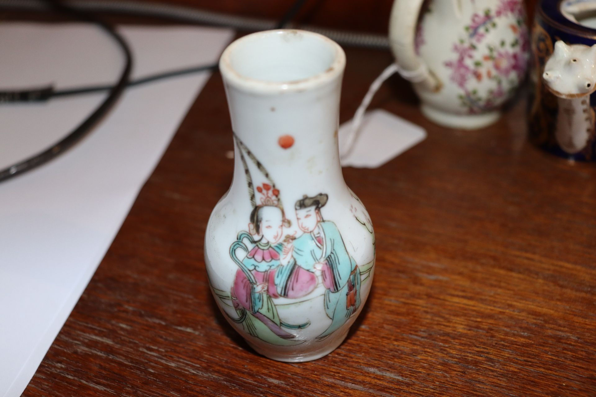 An early English porcelain coffee can, decorated in the Chinese manner; an 18th Century porcelain - Image 37 of 52