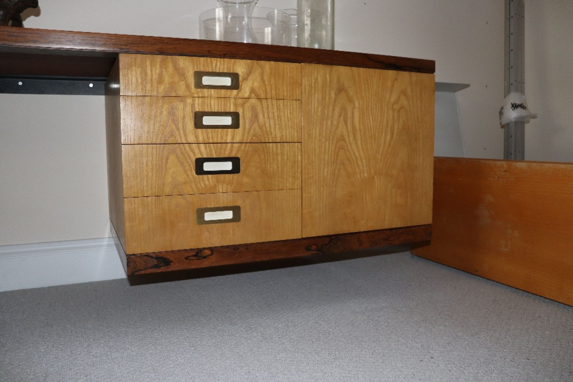 Desmond Ryan, a 1970's rosewood side cabinet fitted adjustable glass shelves and cupboards below, - Image 13 of 26