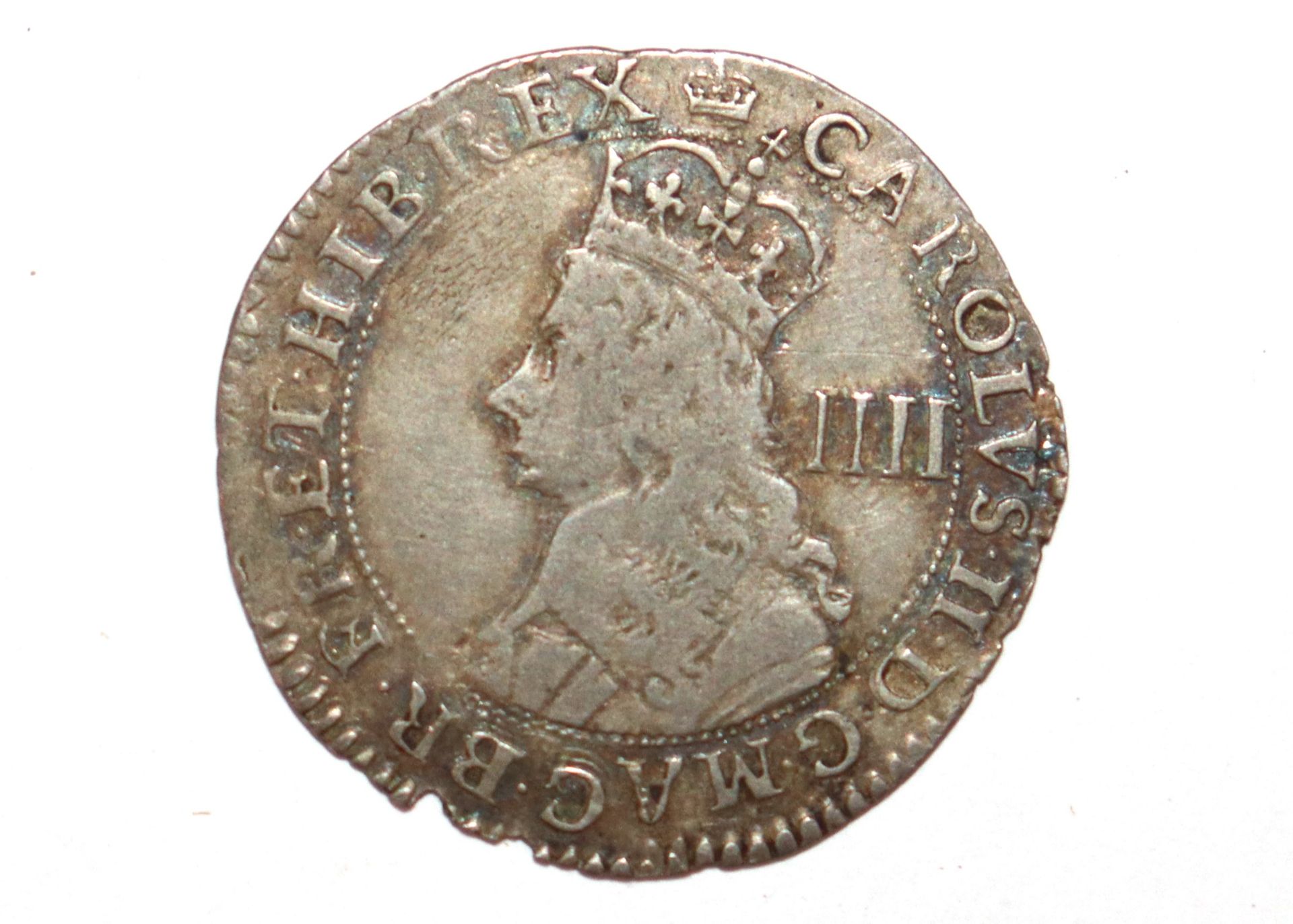 A Charles II undated fourpence - Image 2 of 4