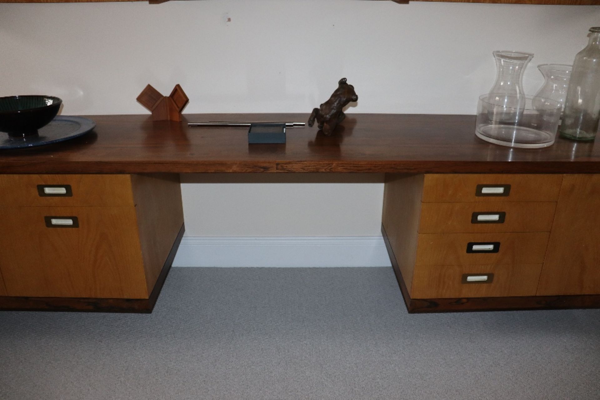 Desmond Ryan, a 1970's rosewood side cabinet fitted adjustable glass shelves and cupboards below, - Image 11 of 26