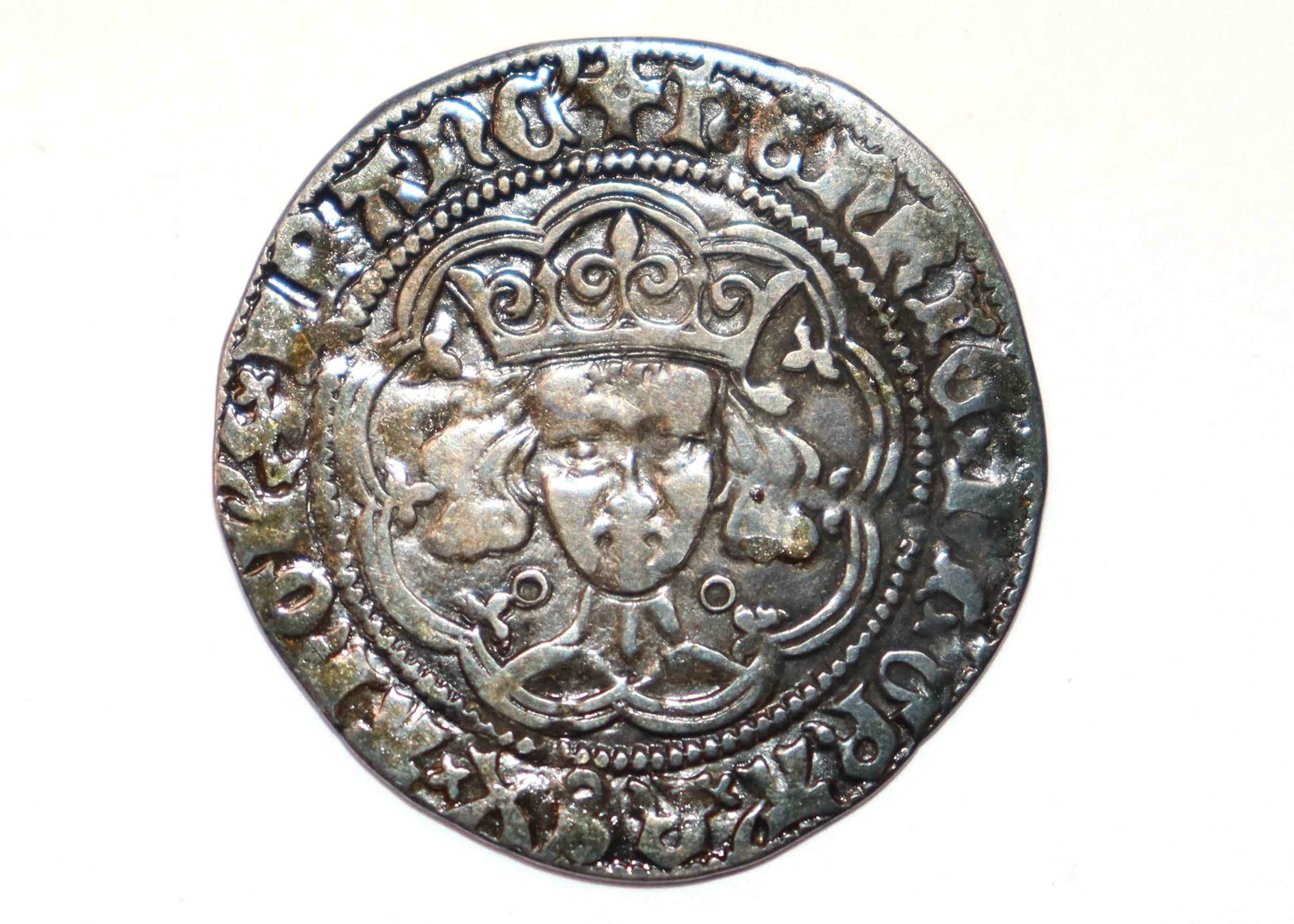 A Henry VI groat Villa Calisie, MM pierced cross - Image 2 of 4