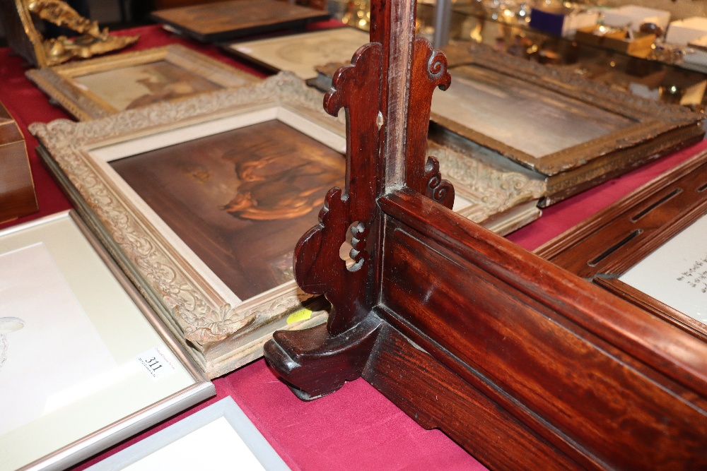 A Chinese hardwood and porcelain table screen, circa 1900, the porcelain panel approx. 39cm x 25.5cm - Image 22 of 26