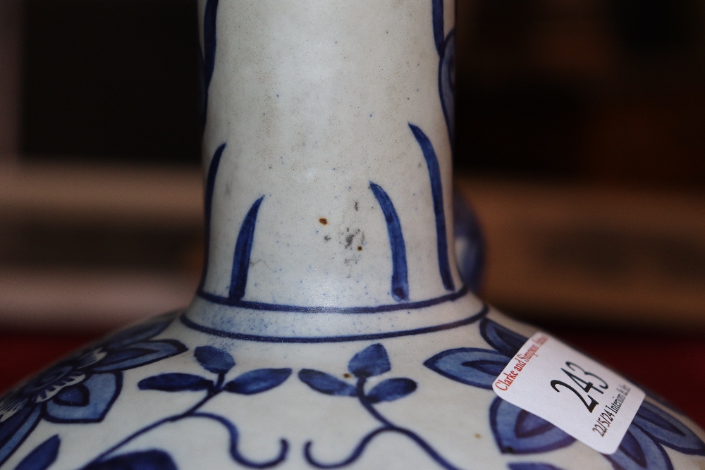 A Chinese Ming style Kendi of traditional form, blue glazed floral and bird decoration, 18cm high - Image 19 of 22