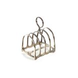 A silver four division toast rack, Sheffield 1897, 3oz