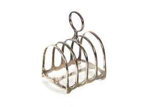 A silver four division toast rack, Sheffield 1897, 3oz